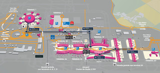 Plano de la terminal y el aeropuerto Roissy Charles de Gaulle (CDG)