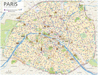 Plano de estaciones Velib de Paris