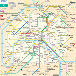 Plano de la red RATP de metro de Paris